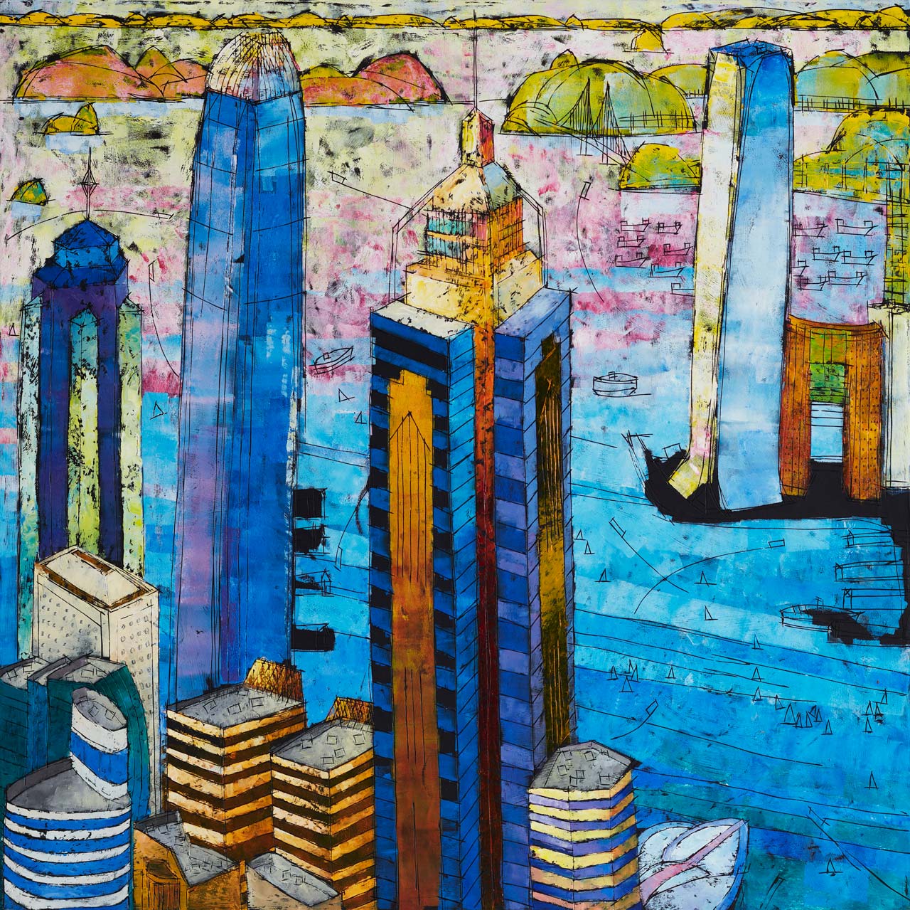 Hong Kong City Of The Bold - Oil Painting by Ken Rasmussen