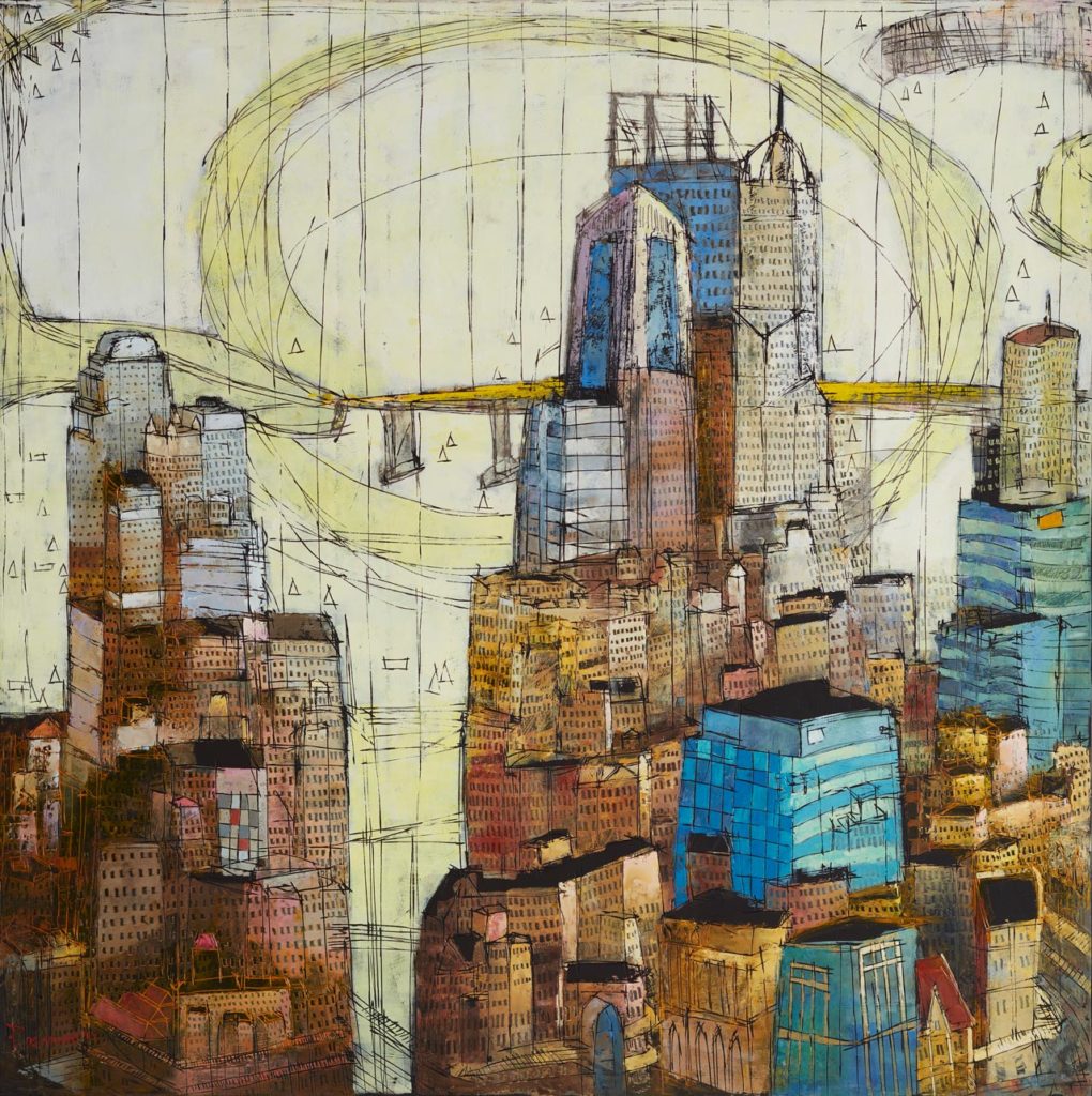 Big City Afternoon, oil painting by Ken Rasmussen