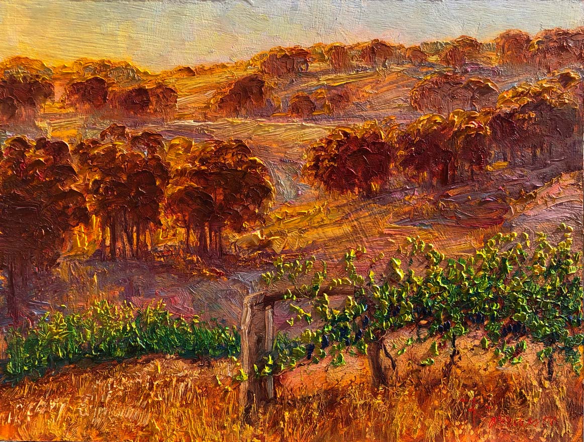 Margaret River Sunset by Ken Rasmussen - Oil on Board Painting