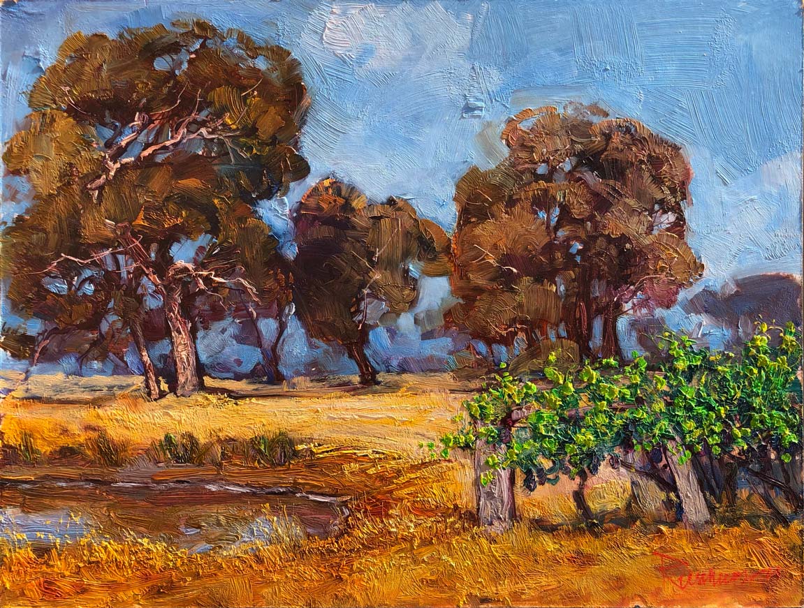 Marri and Vines at Margaret River by Ken Rasmussen - Oil on Board Painting