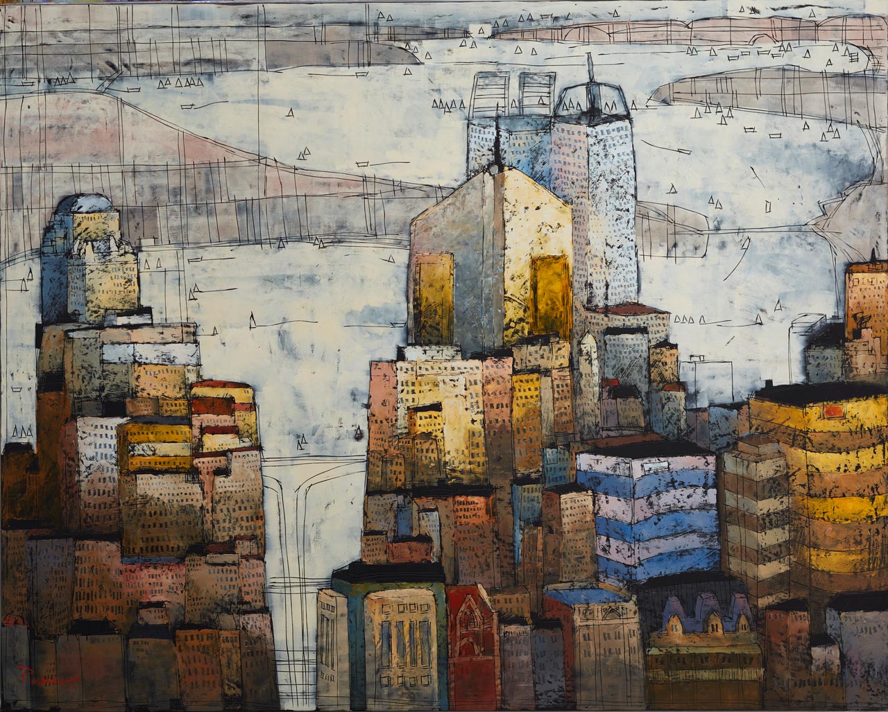 Big Radiant City, an oil painting by Ken Rasmussen