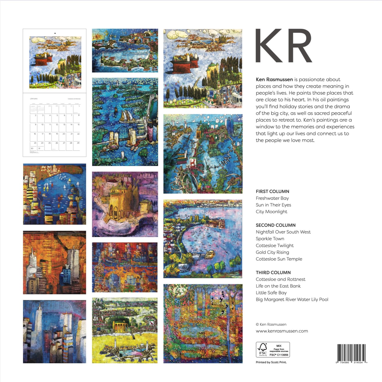 Ken Rasmussen 2022 Calendar Ken Rasmussen Oil Painting