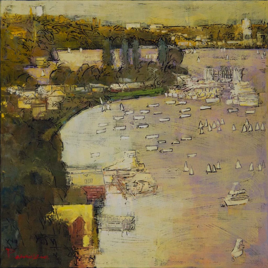 Peaceful Mosman Bay by Ken Rasmussen - Oil Painting on Canvas