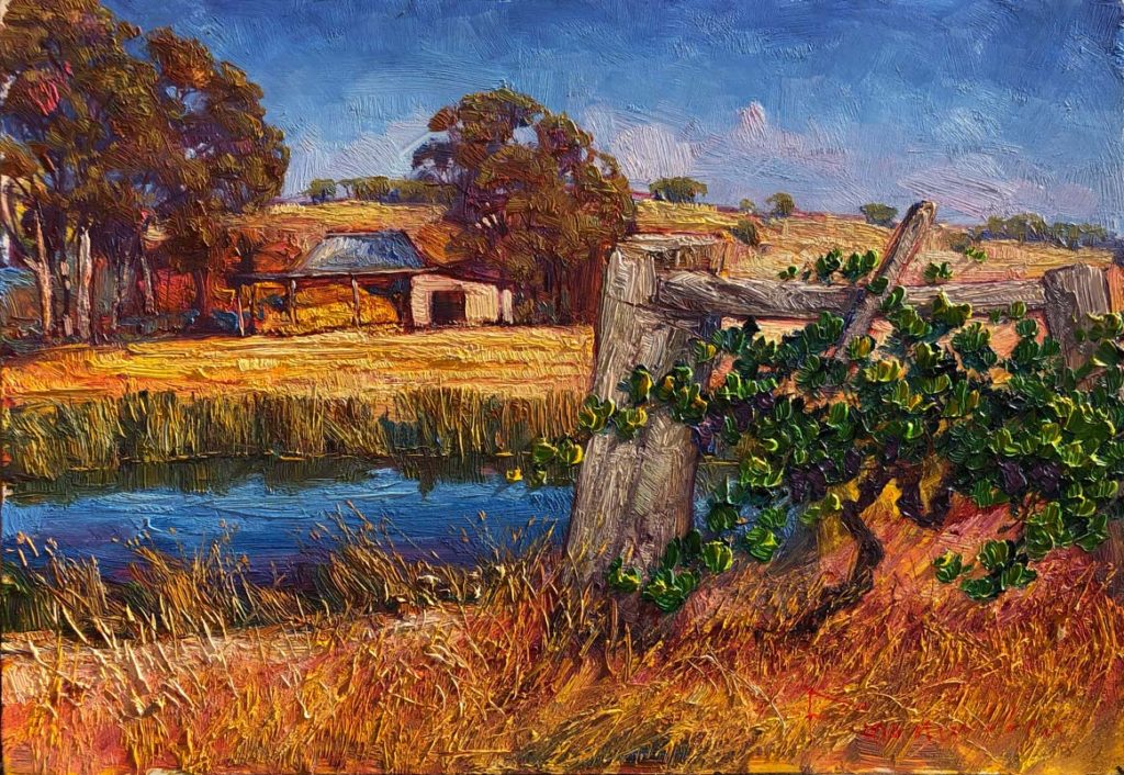 Cabernet at Margaret River by Ken Rasmussen - Oil on Board Painting