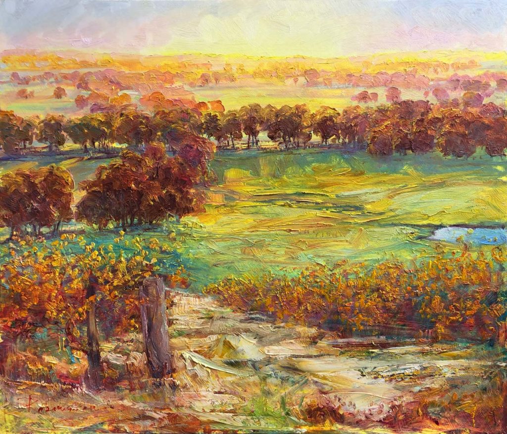 Bussell Highway Autumn by Ken Rasmussen - Oil on Board Painting