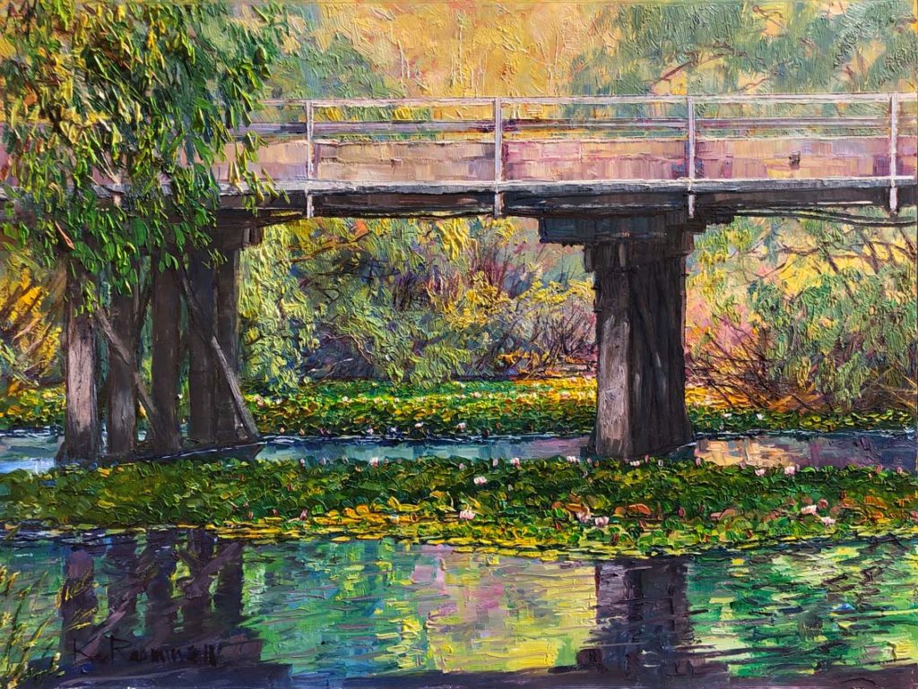 Monet at Margaret River by Ken Rasmussen - Oil on Board Painting