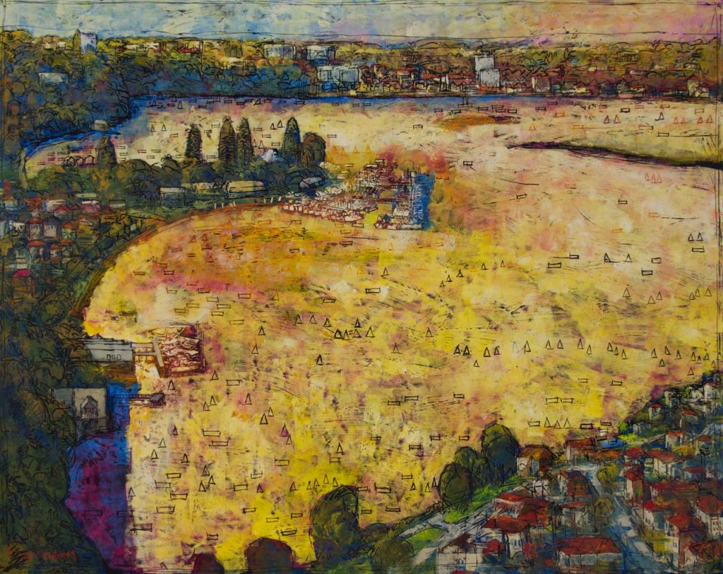 Big Gold Mosman Bay by Ken Rasmussen - Oil Painting on Canvas