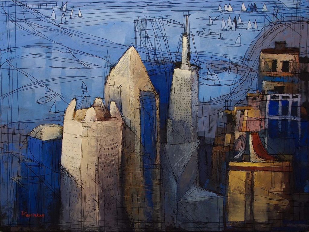 Great Big City by Ken Rasmussen - Oil Painting on Canvas, Perth