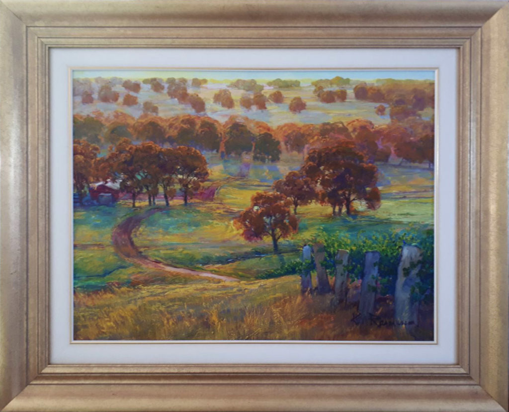 U83 Sunset Over Caves Road, oil painting by Ken Rasmussen